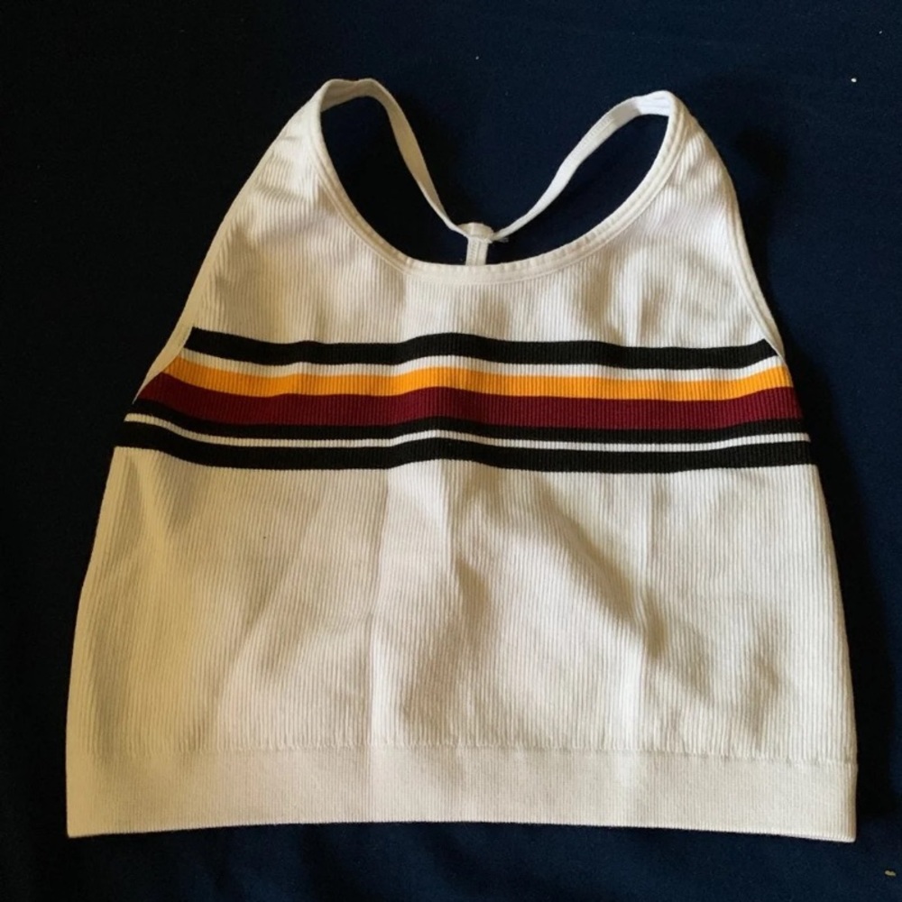 White crop top tank top